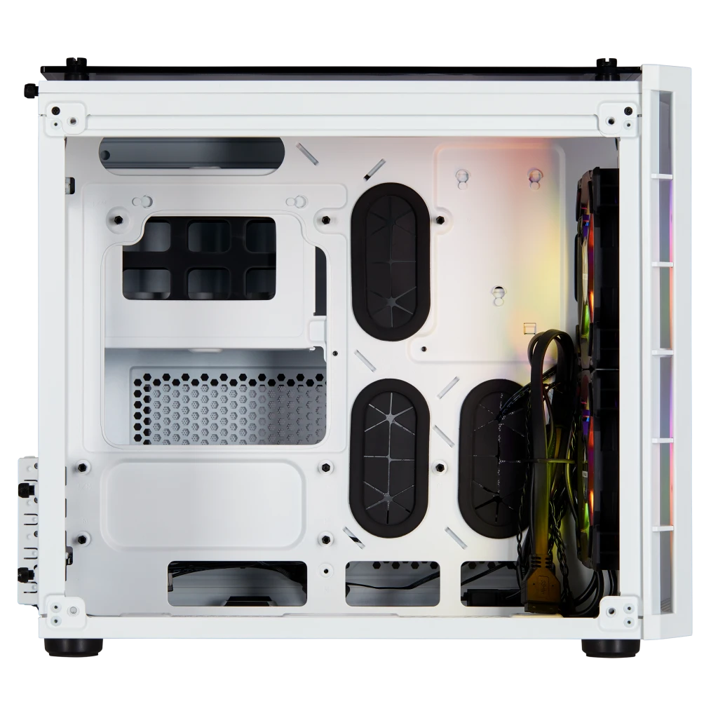 Crystal Series 280X RGB Tempered Glass Micro ATX Case — White