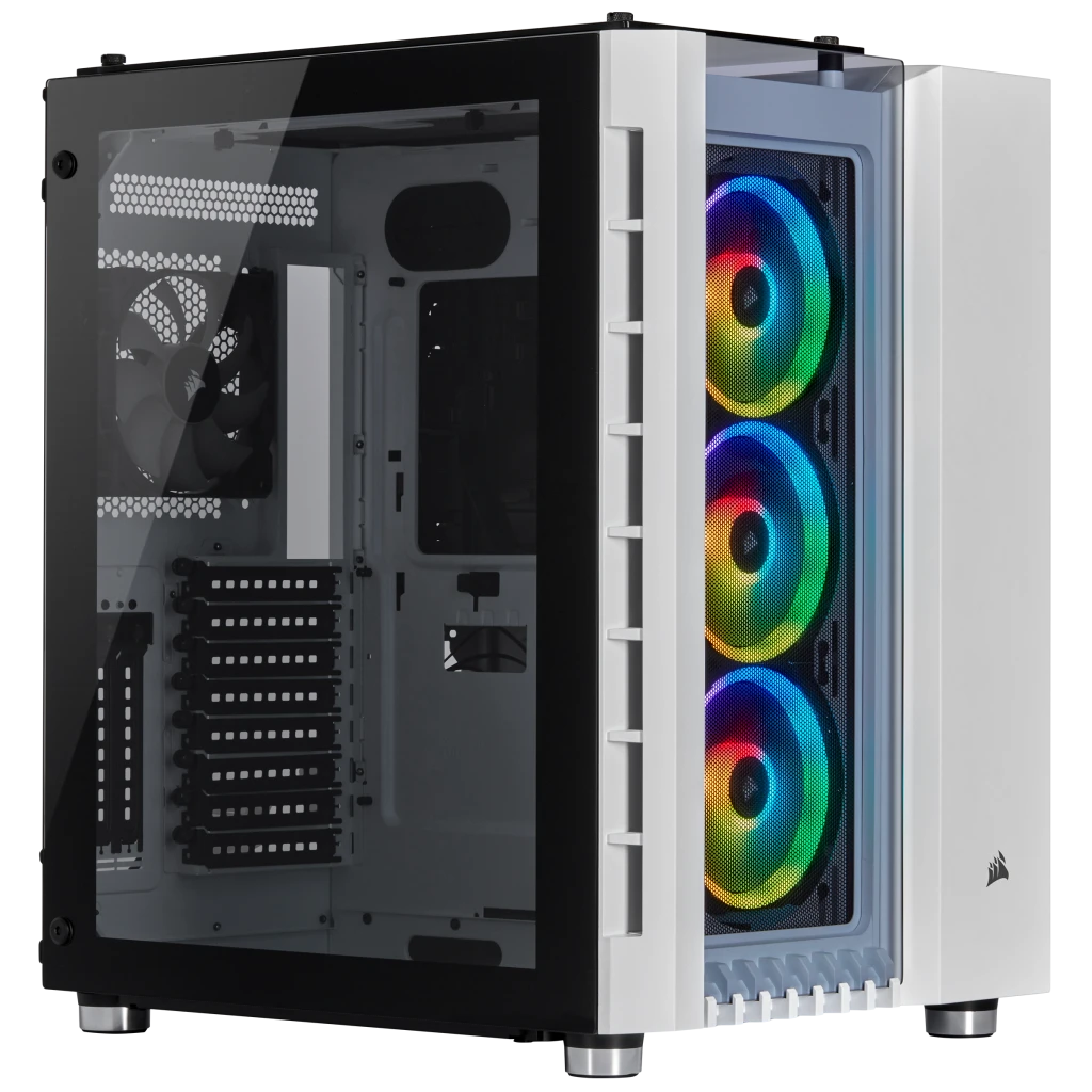 Crystal Series 680X RGB ATX High Airflow Tempered Glass Smart Case — White