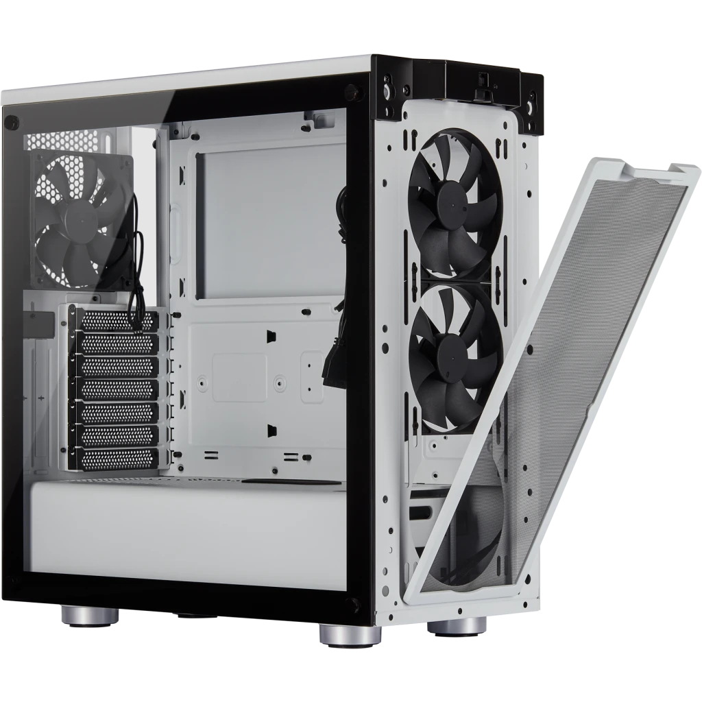 275R Airflow Tempered Glass Mid-Tower Gaming Case — White