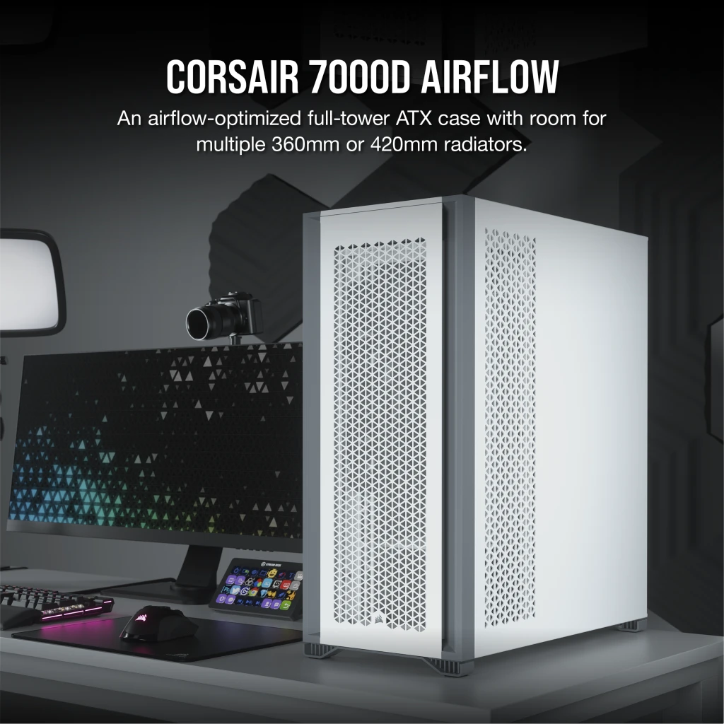 7000D AIRFLOW Full-Tower ATX PC Case — White