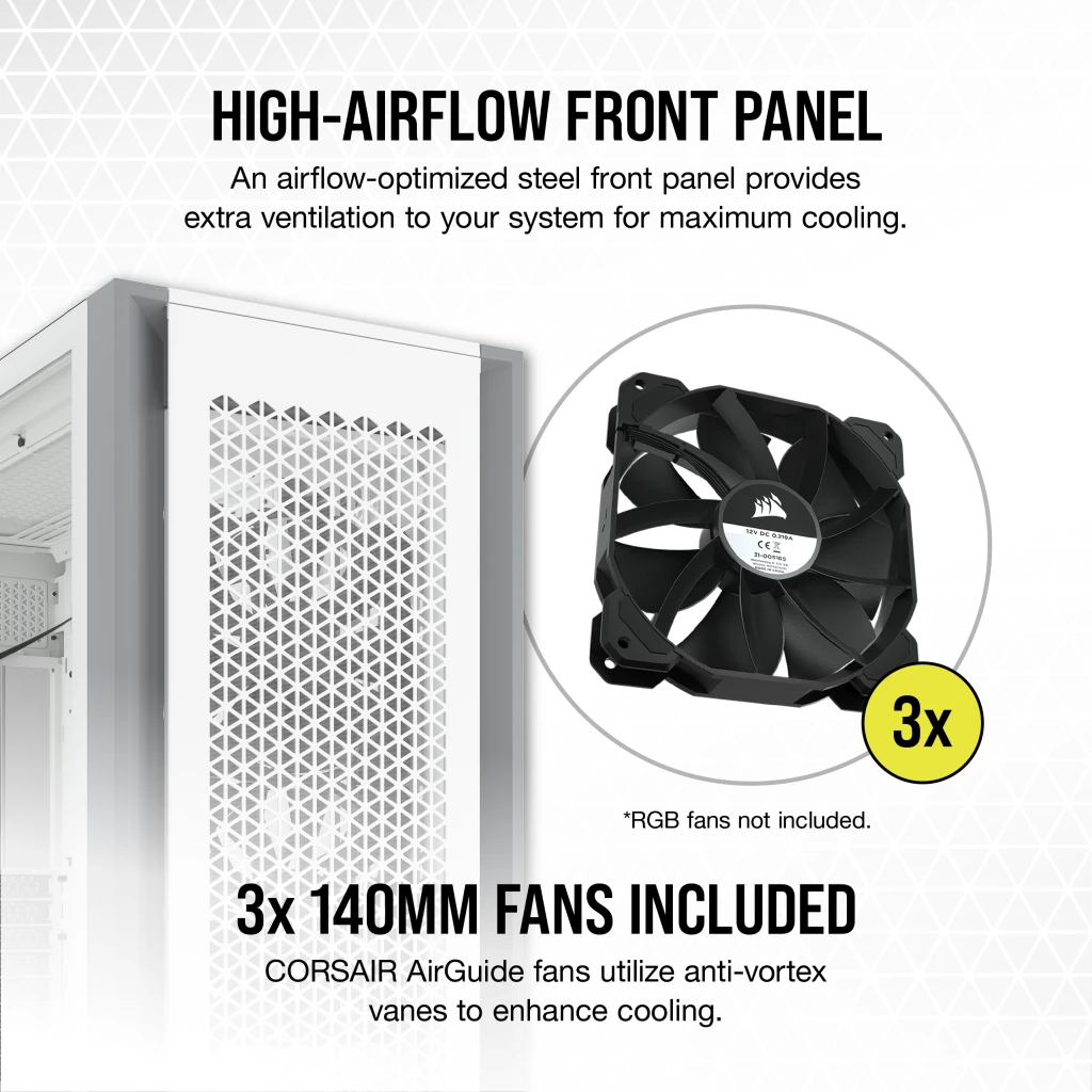 7000D AIRFLOW Full-Tower ATX PC Case — White