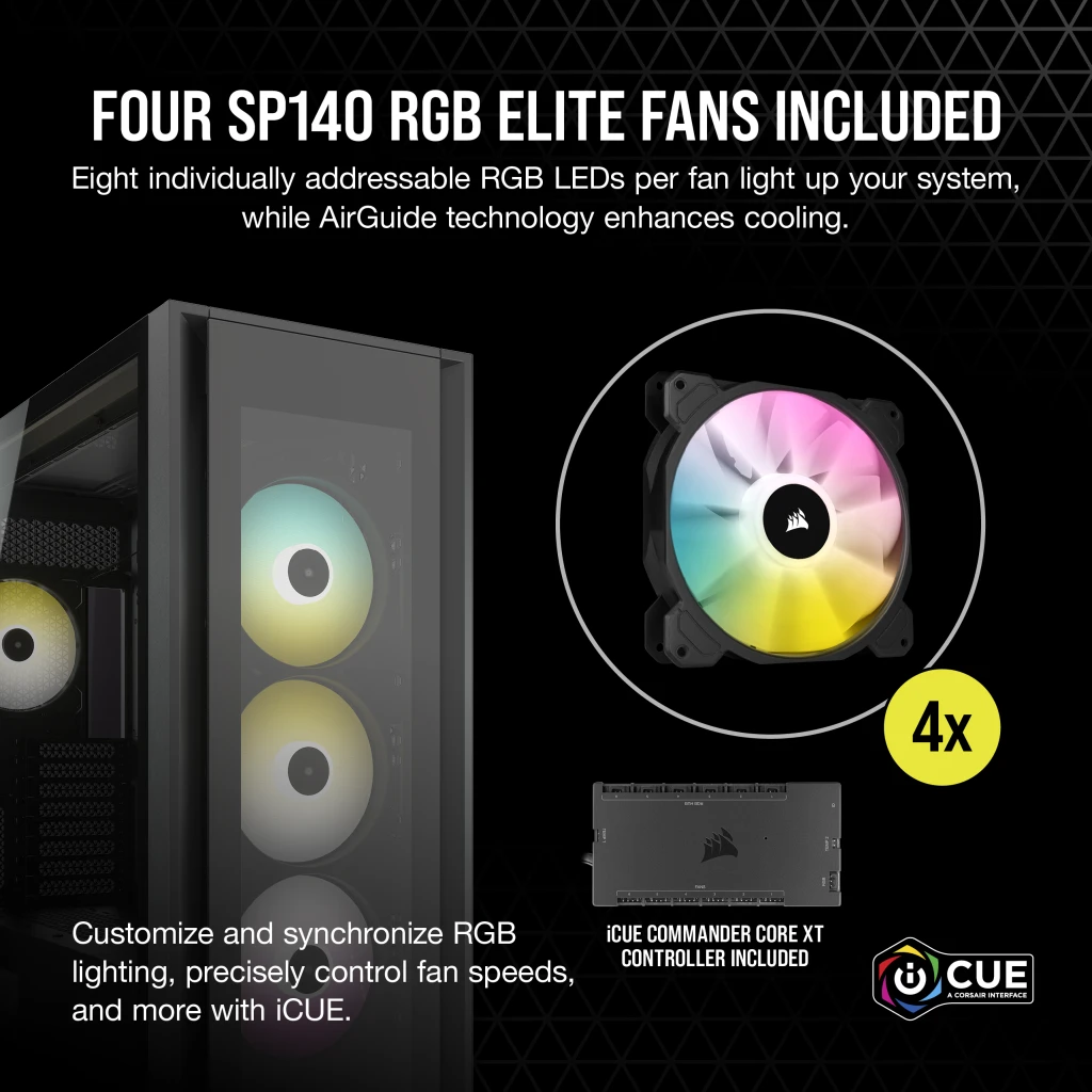 iCUE 7000X RGB Tempered Glass Full-Tower ATX PC Case — Black