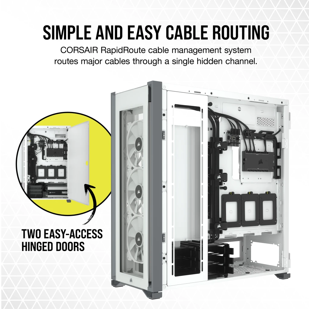 iCUE 7000X RGB Tempered Glass Full-Tower ATX PC Case — White