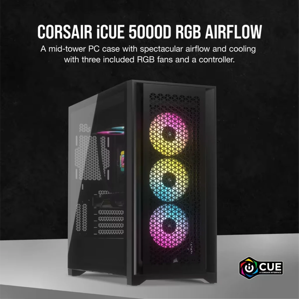 CORSAIR iCUE 5000D RGB AIRFLOW ATX Mid-Tower Case Black CC-9011242-WW -  Best Buy