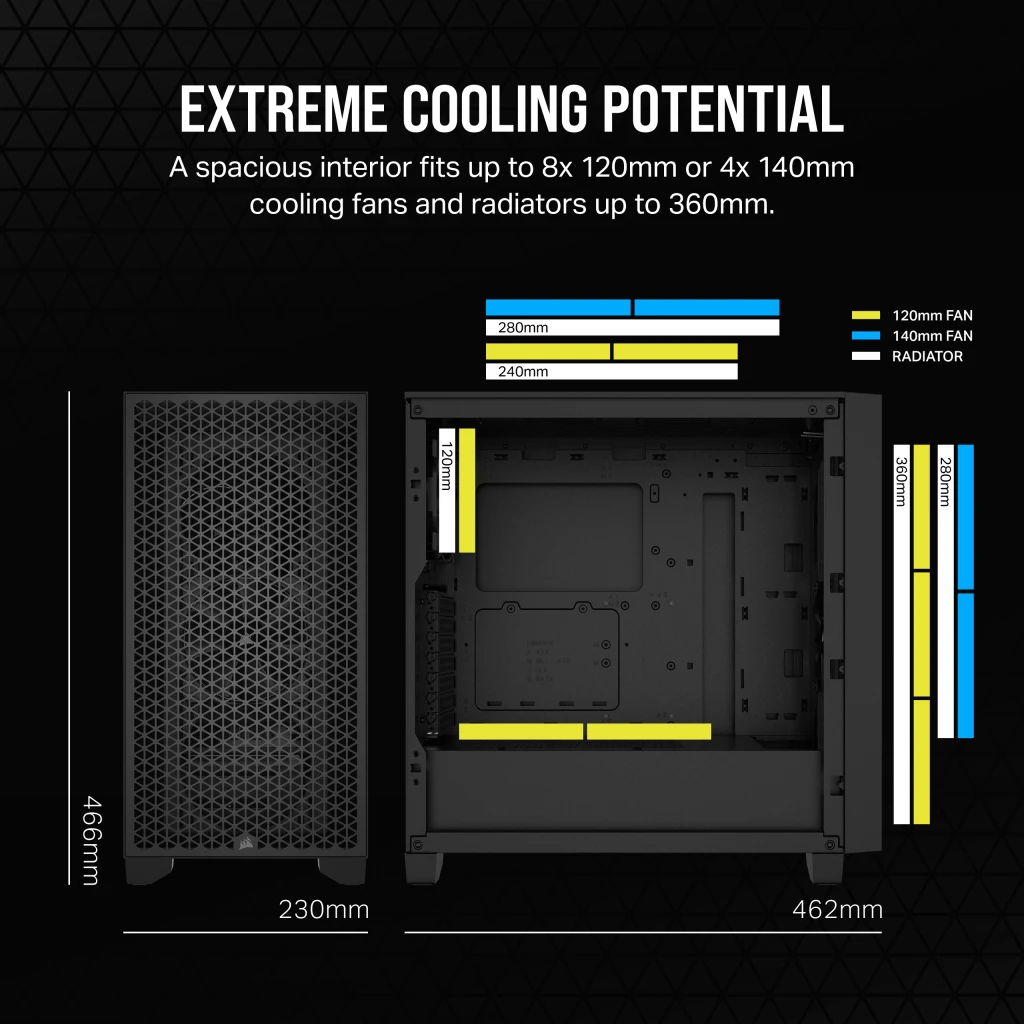 3000D AIRFLOW Mid-Tower PC Case - Black