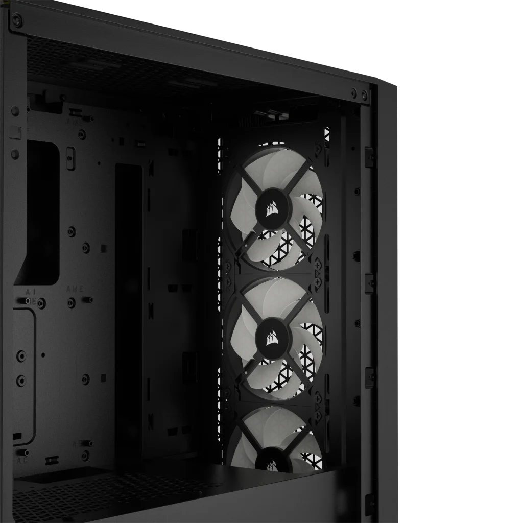 CORSAIR 3000D RGB AIRFLOW Mid-Tower PC Case - Black - 3x AR120 RGB Fans -  Four-Slot GPU Support - Fits up to 8x 120mm fans - High-airflow Design