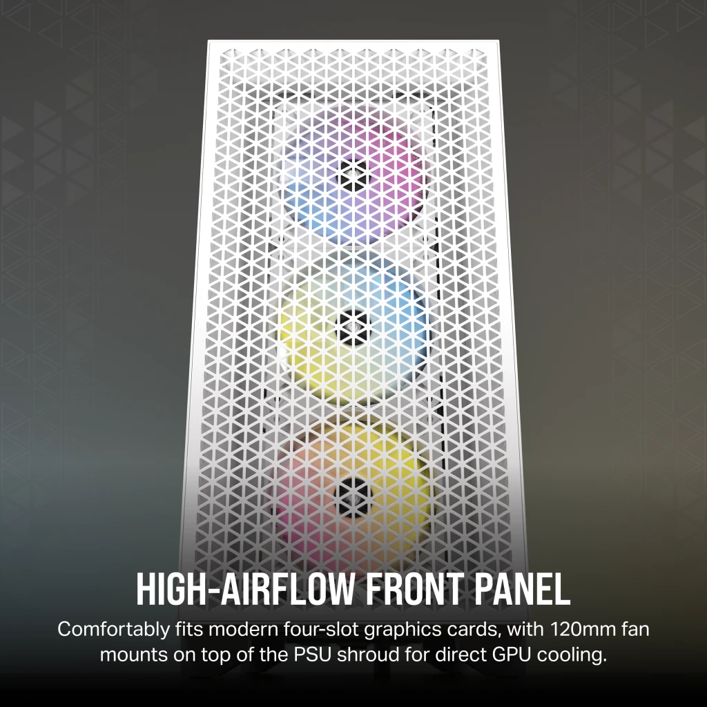 3000D RGB AIRFLOW Mid-Tower PC Case - White