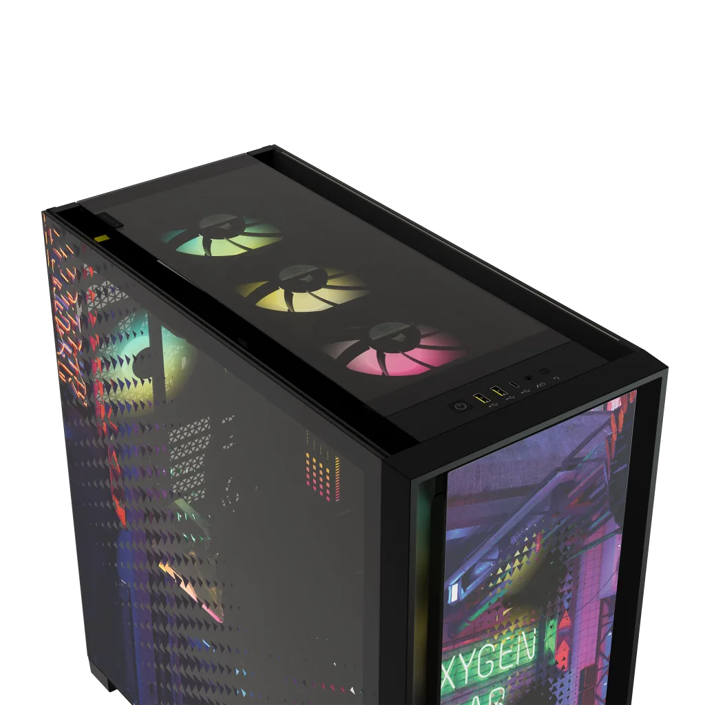 iCUE 5000X RGB SIGNATURE SERIES Mid-Tower Smart Case — Neon Night