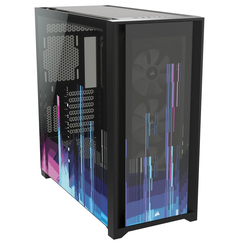 商品画像：Amazon.com: Corsair iCUE 5000X RGB Tempered Glass Mid-Tower 2