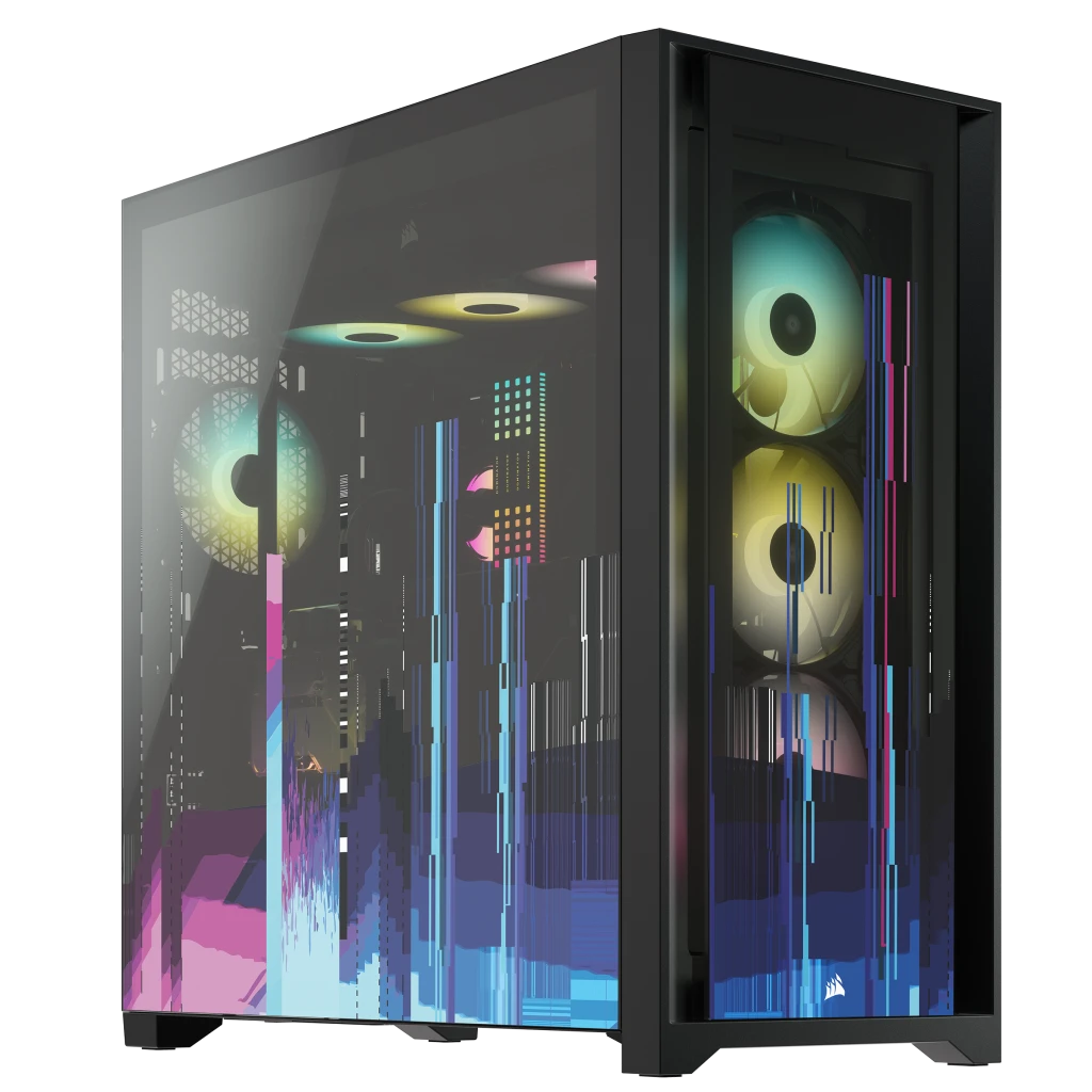 中古　corsair iCUE 5000X RGB iCUE 5000X RGB QL Edition Mid-Tower ATX Case — True White