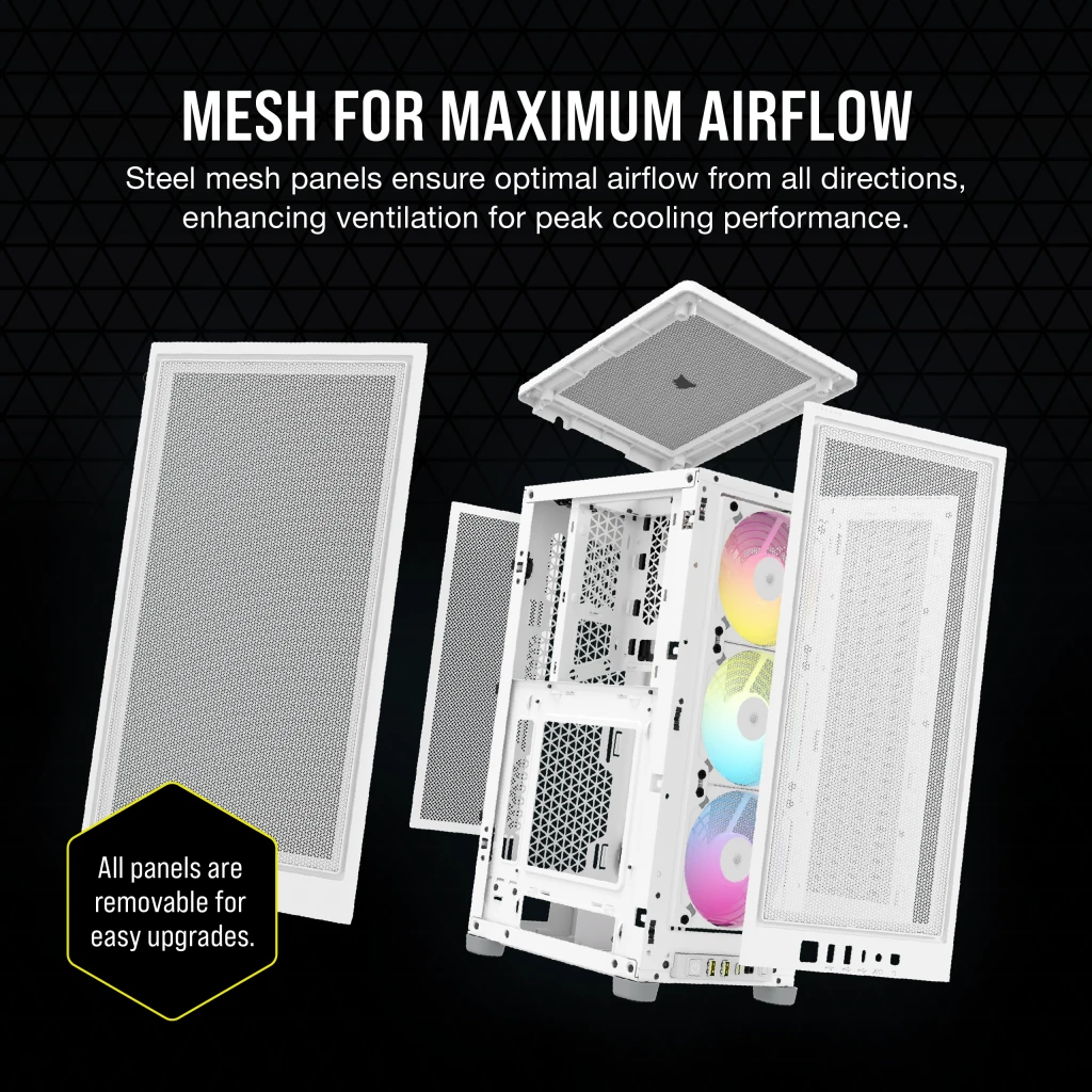 2000D RGB AIRFLOW Mini-ITX PC Case - White