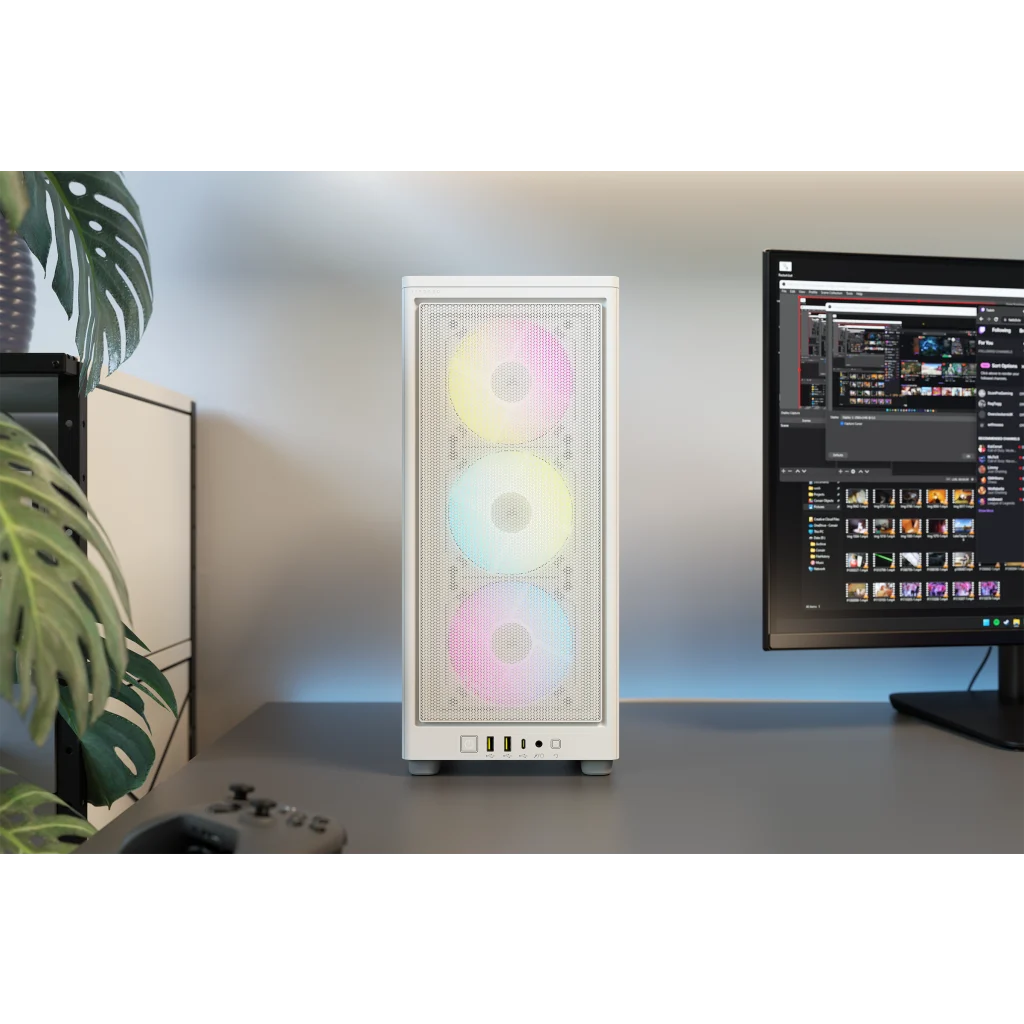 2000D RGB AIRFLOW Mini-ITX PC Case - White