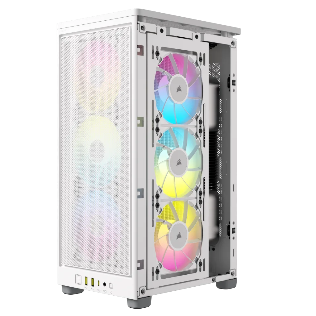 新作揃え 2000D RGB AIRFLOW Mini-ITX PC Case - White PCケース(自作PC用)