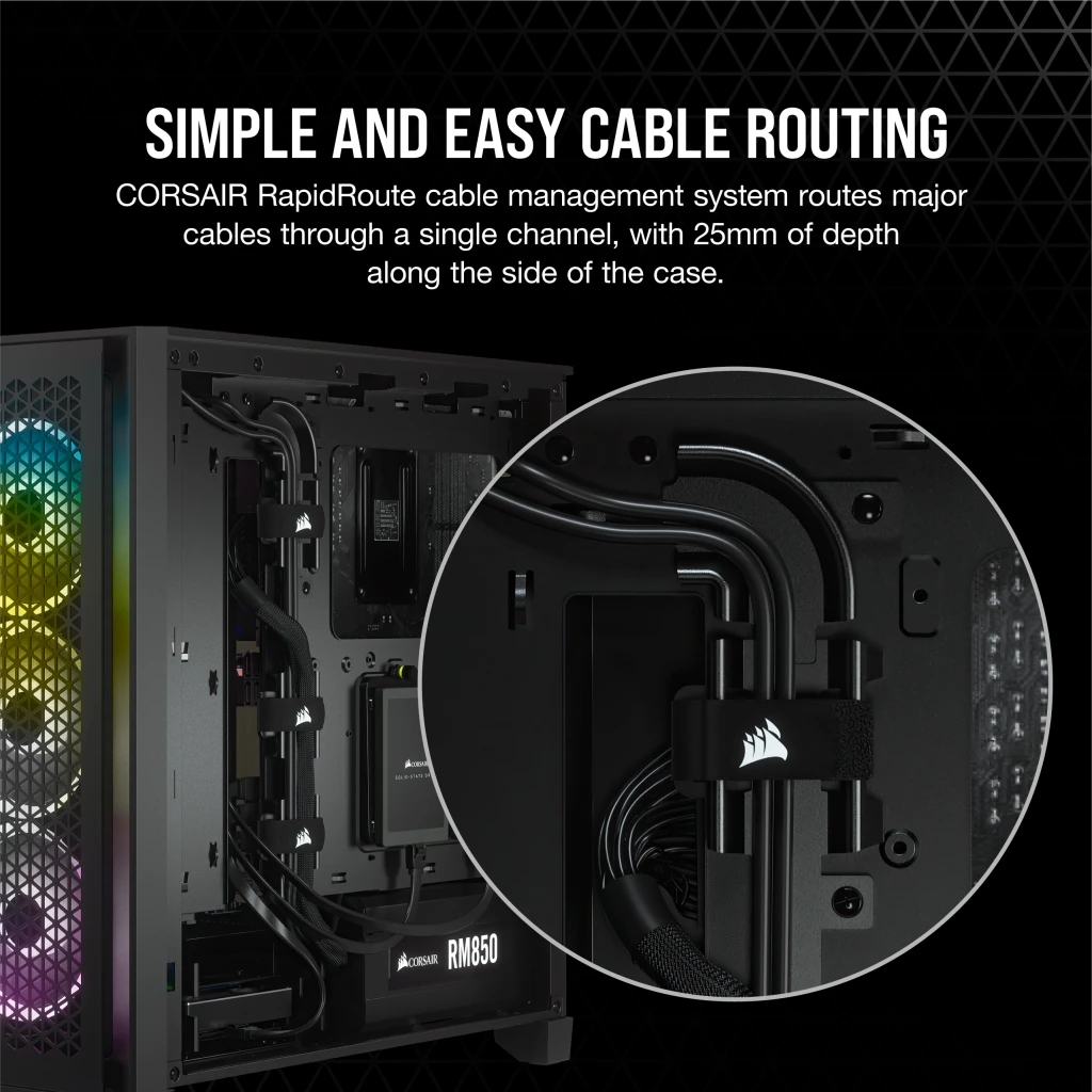 4000D AIRFLOW Tempered Glass Mid-Tower ATX Case — Black