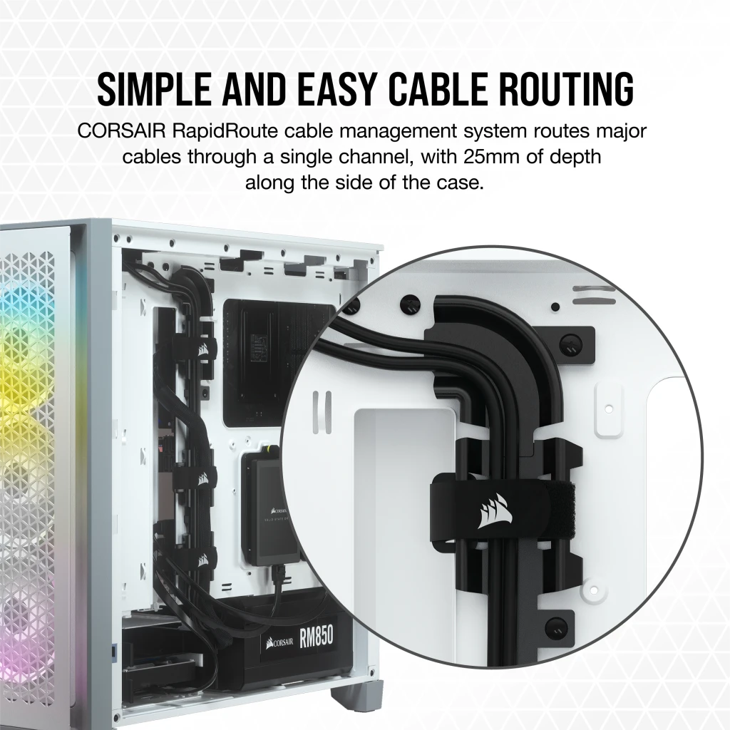 4000D AIRFLOW Tempered Glass Mid-Tower ATX Case — White