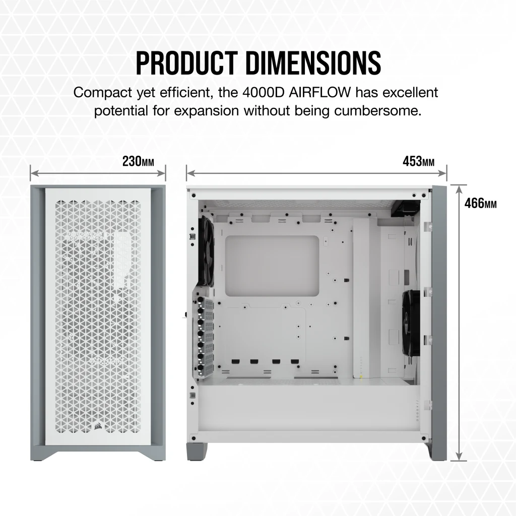 Caja PC ATX Corsair 4000D AirFlow Blanca » Chollometro