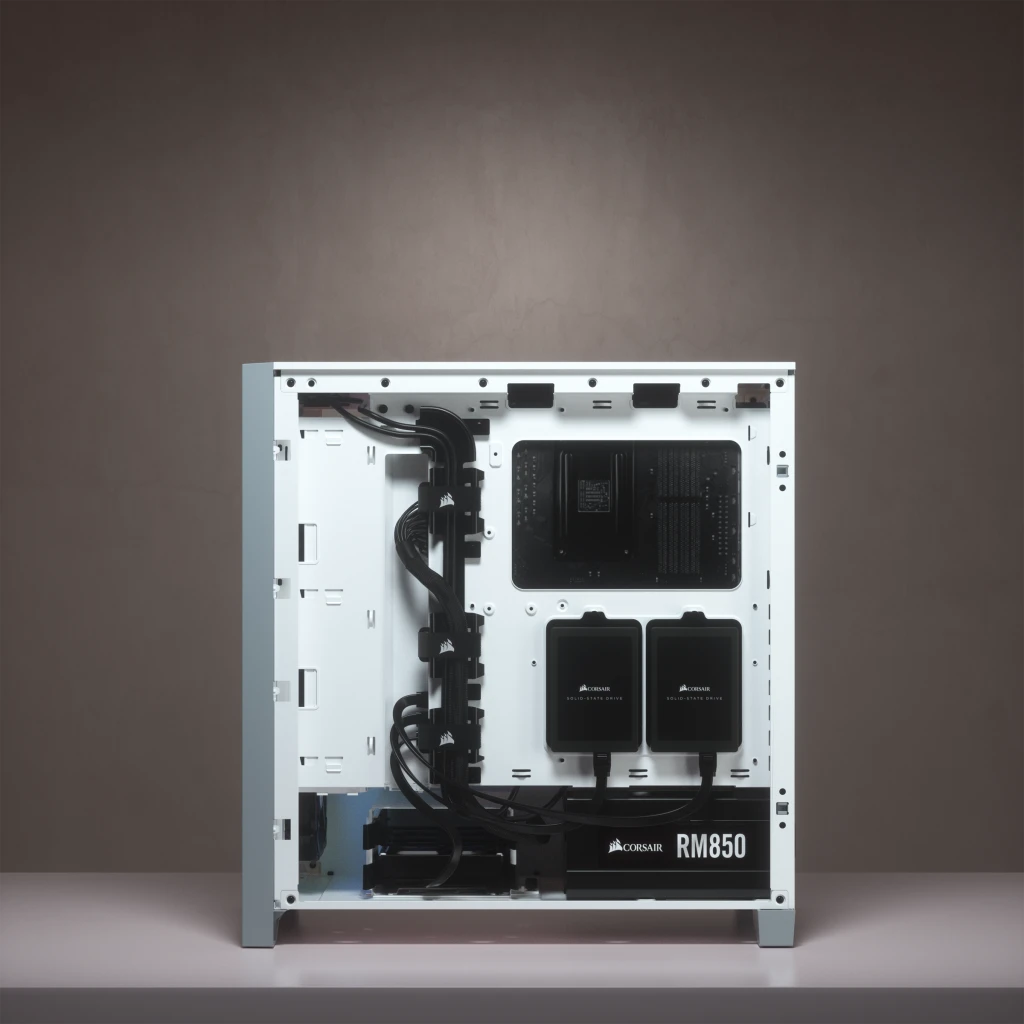 4000D Tempered Glass Mid-Tower ATX Case — White