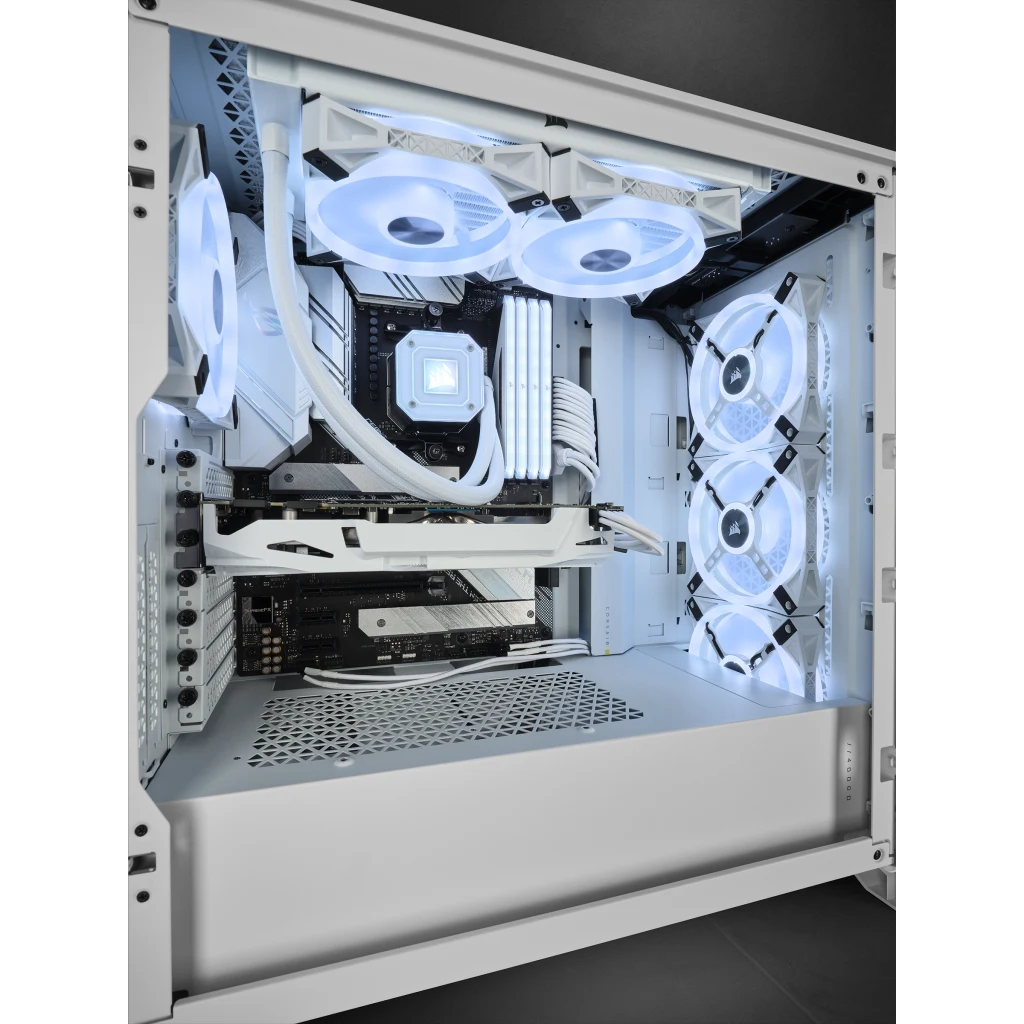 iCUE 4000D RGB AIRFLOW QL Edition Mid-Tower ATX Case — True White
