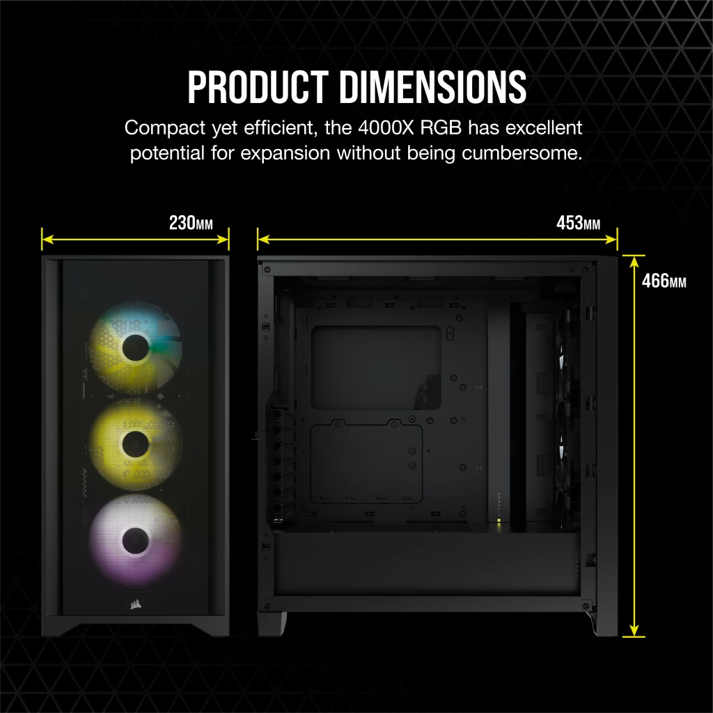 iCUE 4000X RGB Tempered Glass Mid-Tower ATX Case — Black