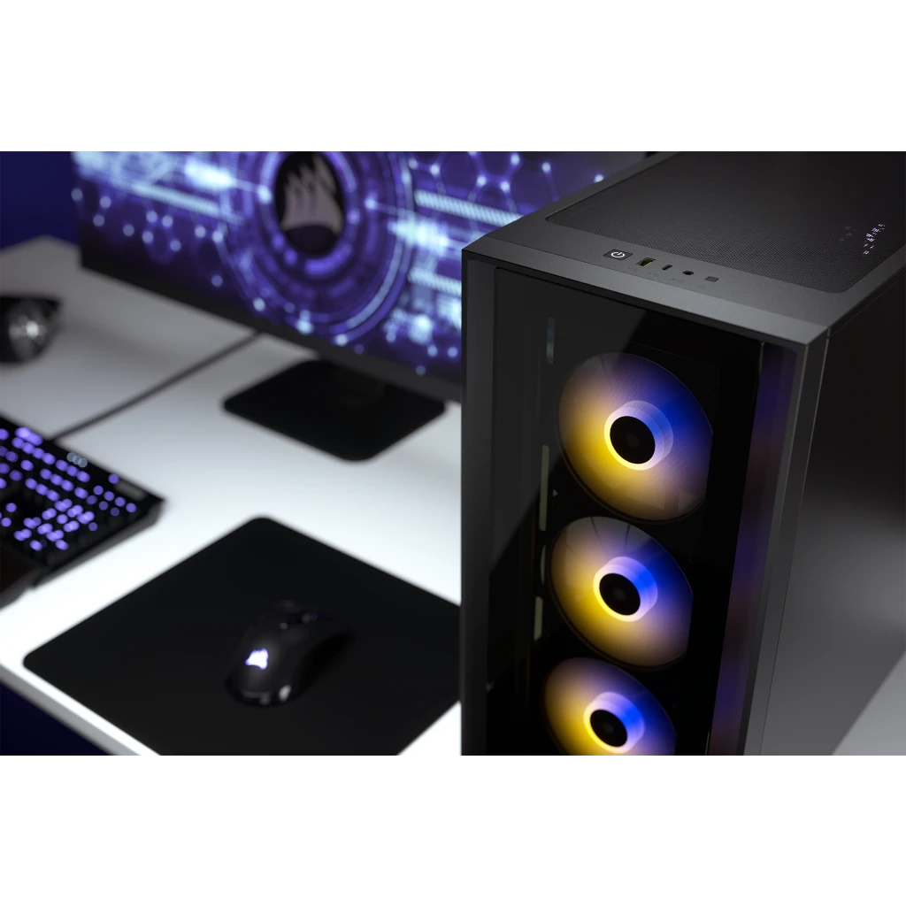 iCUE 4000X RGB Tempered Glass Mid-Tower ATX Case — Black