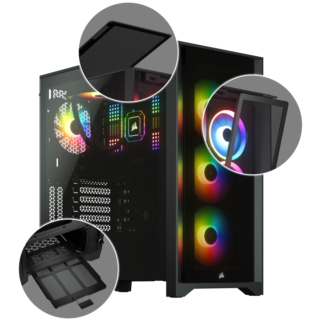 Corsair 4000X RGB Negra - Comprar caja para ordenador PC gaming