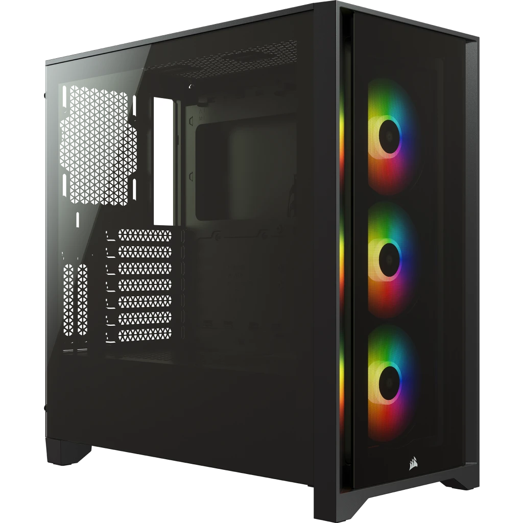 Corsair iCUE 4000X RGB Mid-Tower ATX PC Case - Black - CC-9011204-WW