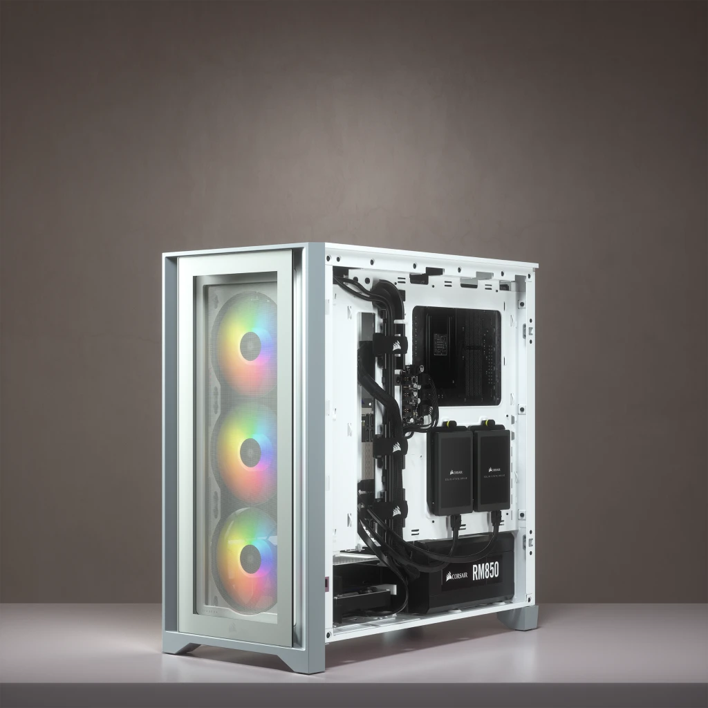iCUE 4000X RGB Tempered Glass Mid-Tower ATX Case — White