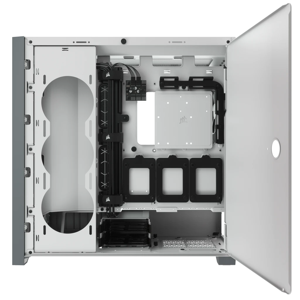 5000D Tempered Glass Mid-Tower ATX PC Case — White