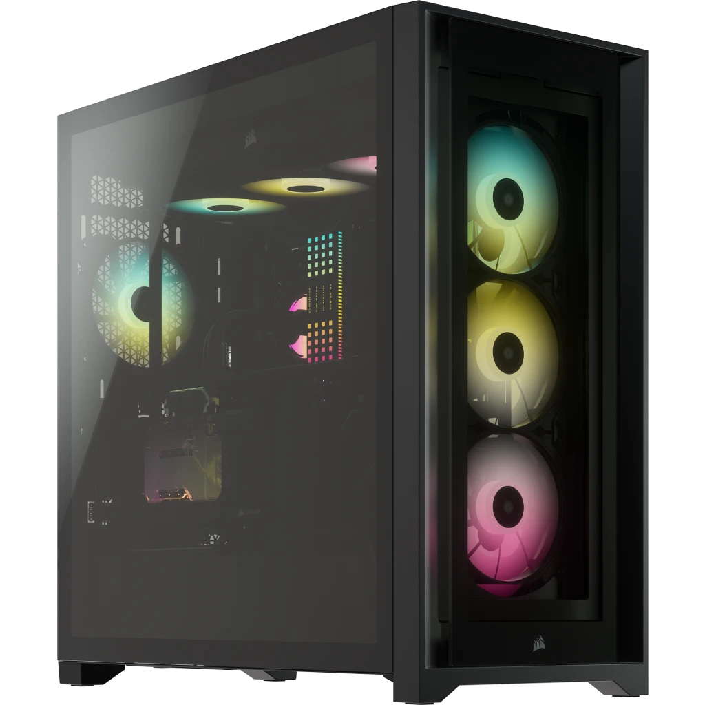 iCUE 5000X RGB Tempered Glass Mid-Tower ATX PC Smart Case — Black