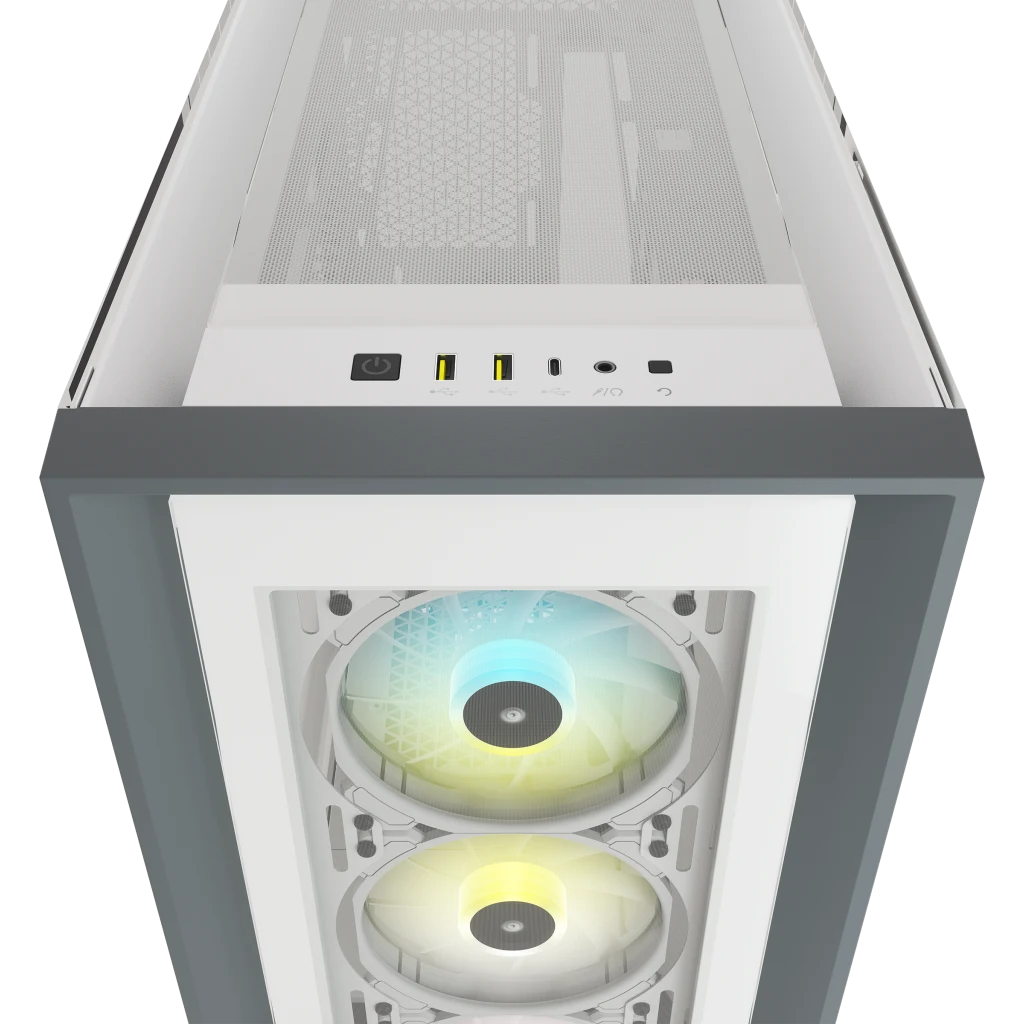 iCUE 5000X RGB Tempered Glass Mid-Tower ATX PC Smart Case — White