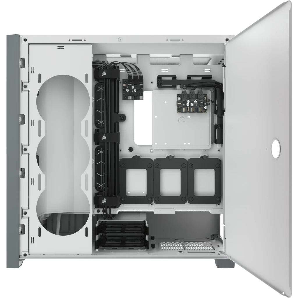 iCUE 5000X RGB Tempered Glass Mid-Tower ATX PC Smart Case — White
