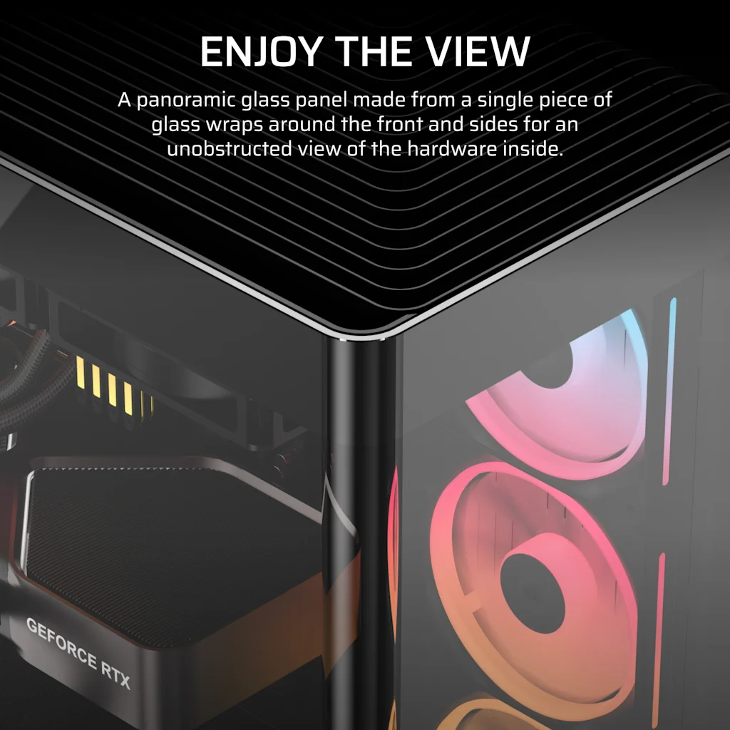 FRAME 4500X LX-R RGB iCUE LINK Panoramic Glass Mid-Tower PC Case