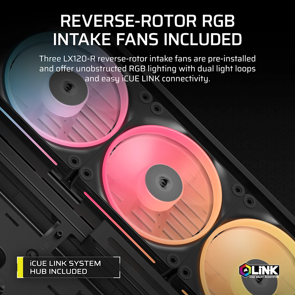 FRAME 4500X LX-R RGB iCUE LINK Panoramic Glass Mid-Tower PC Case