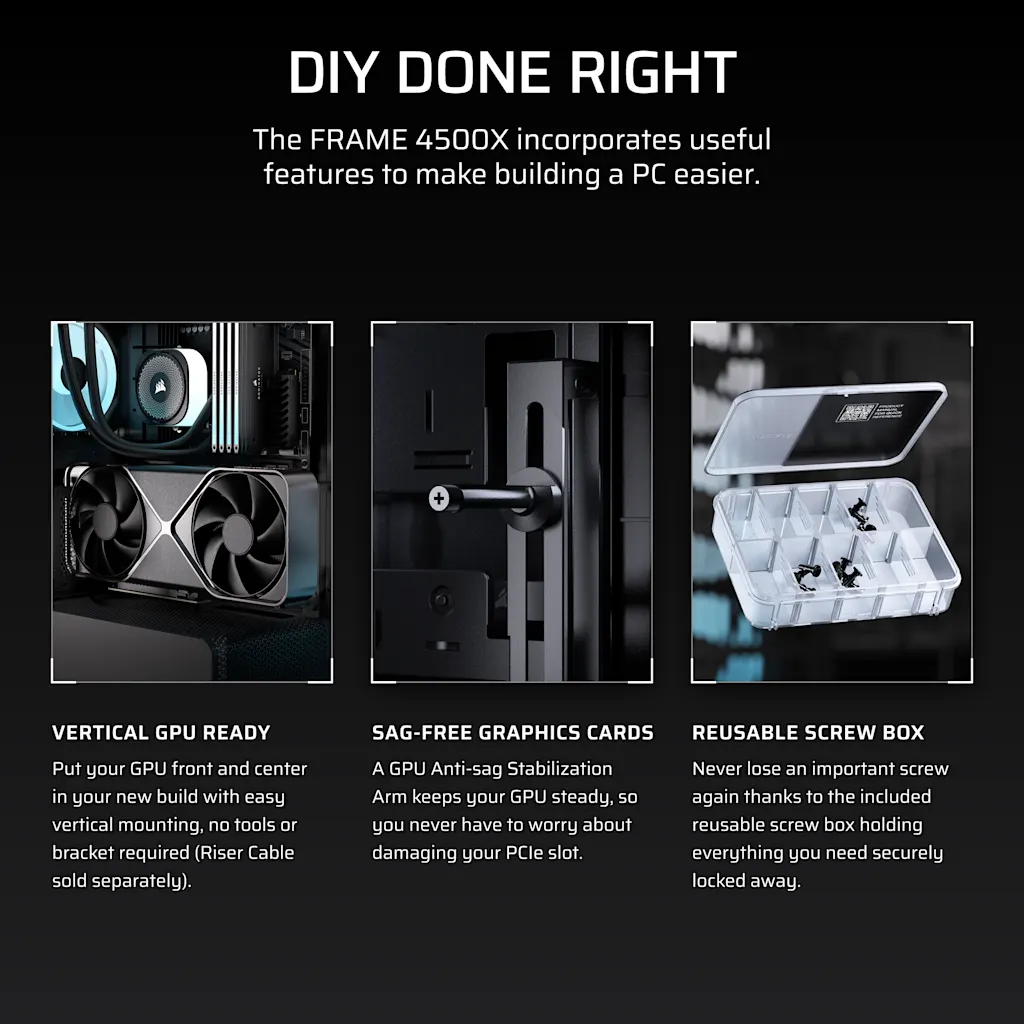 FRAME 4500X LX-R RGB iCUE LINK Panoramic Glass Mid-Tower PC Case
