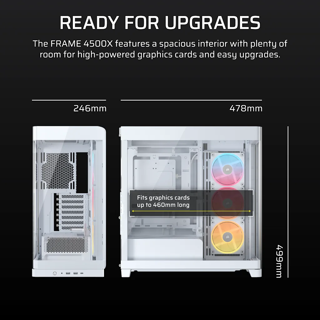 FRAME 4500X LX-R RGB iCUE LINK Panoramic Glass Mid-Tower PC Case