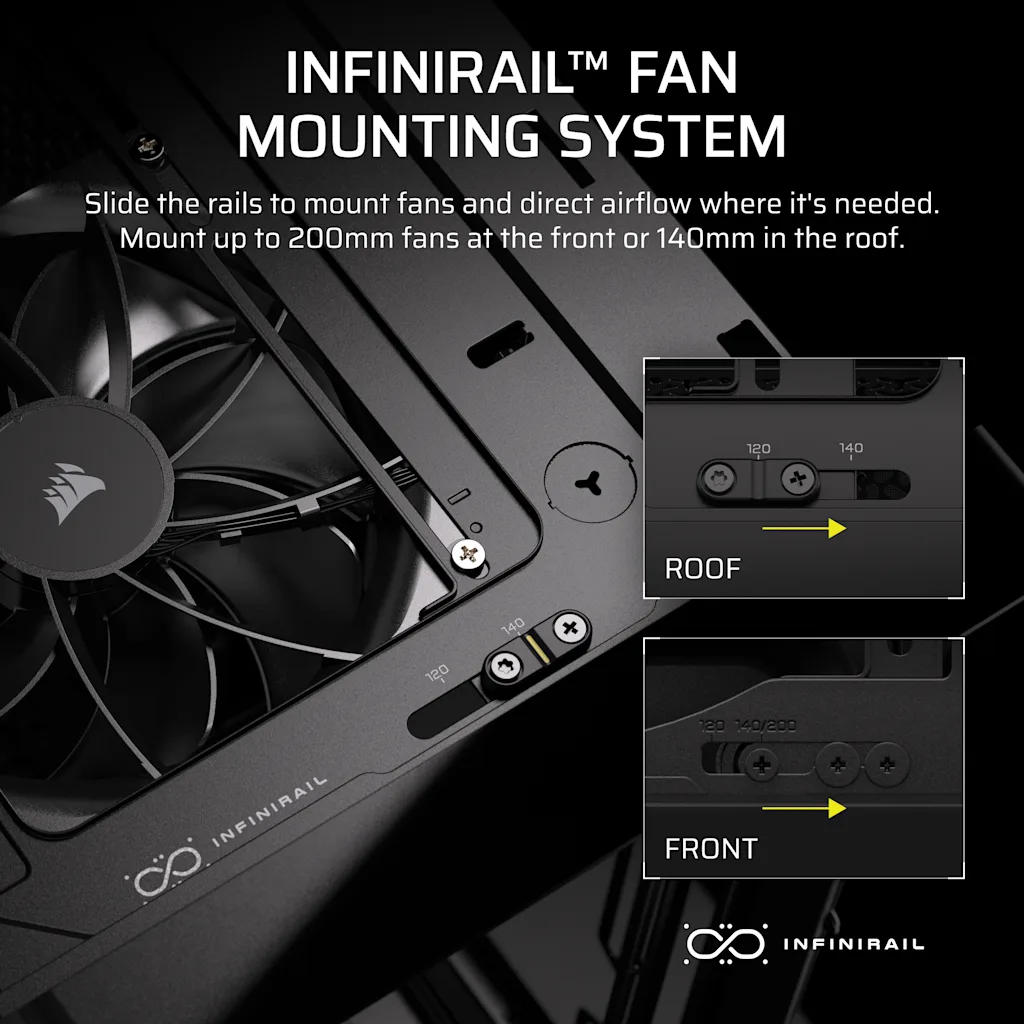 Corsair WARTHOG Airflow Mid-Tower PC Case - Black thumbnail 6