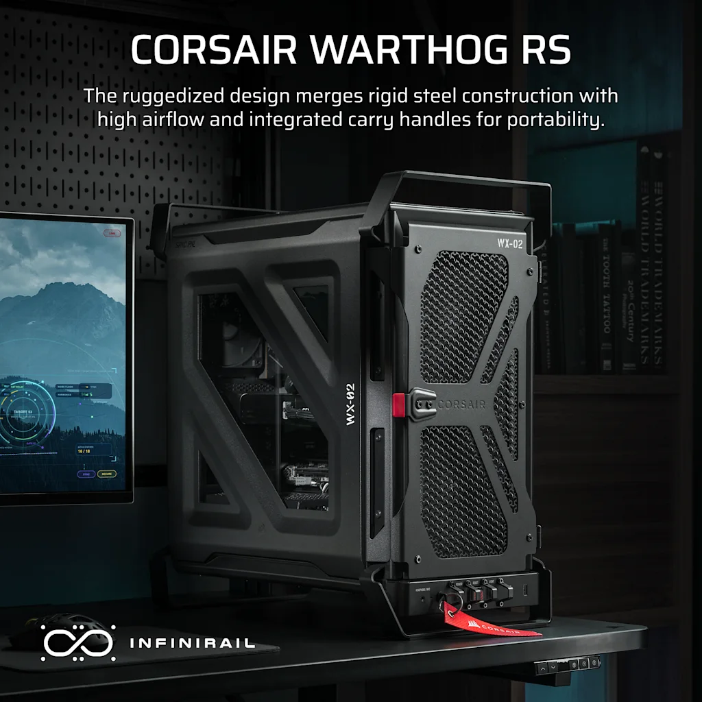 Corsair WARTHOG RS Airflow Mid-Tower PC Case - Black thumbnail 2