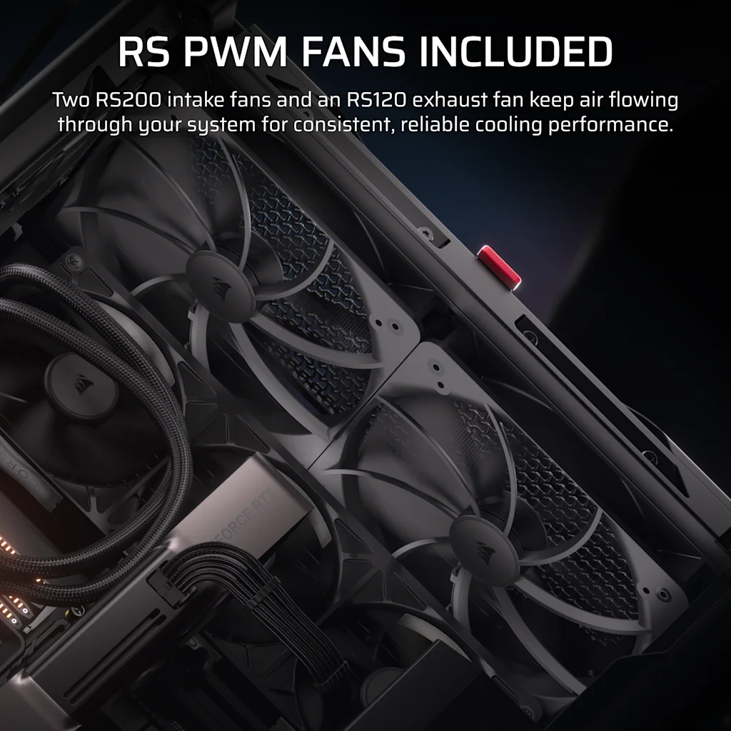 Corsair WARTHOG RS Airflow Mid-Tower PC Case - Black thumbnail 3