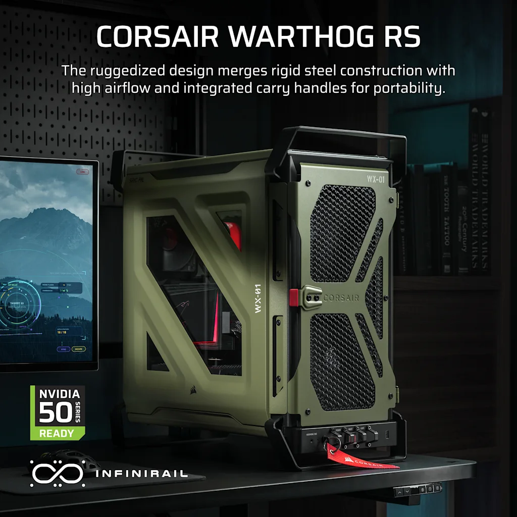 OLIVE DRAB ゲーミング PC ケース | CORSAIR