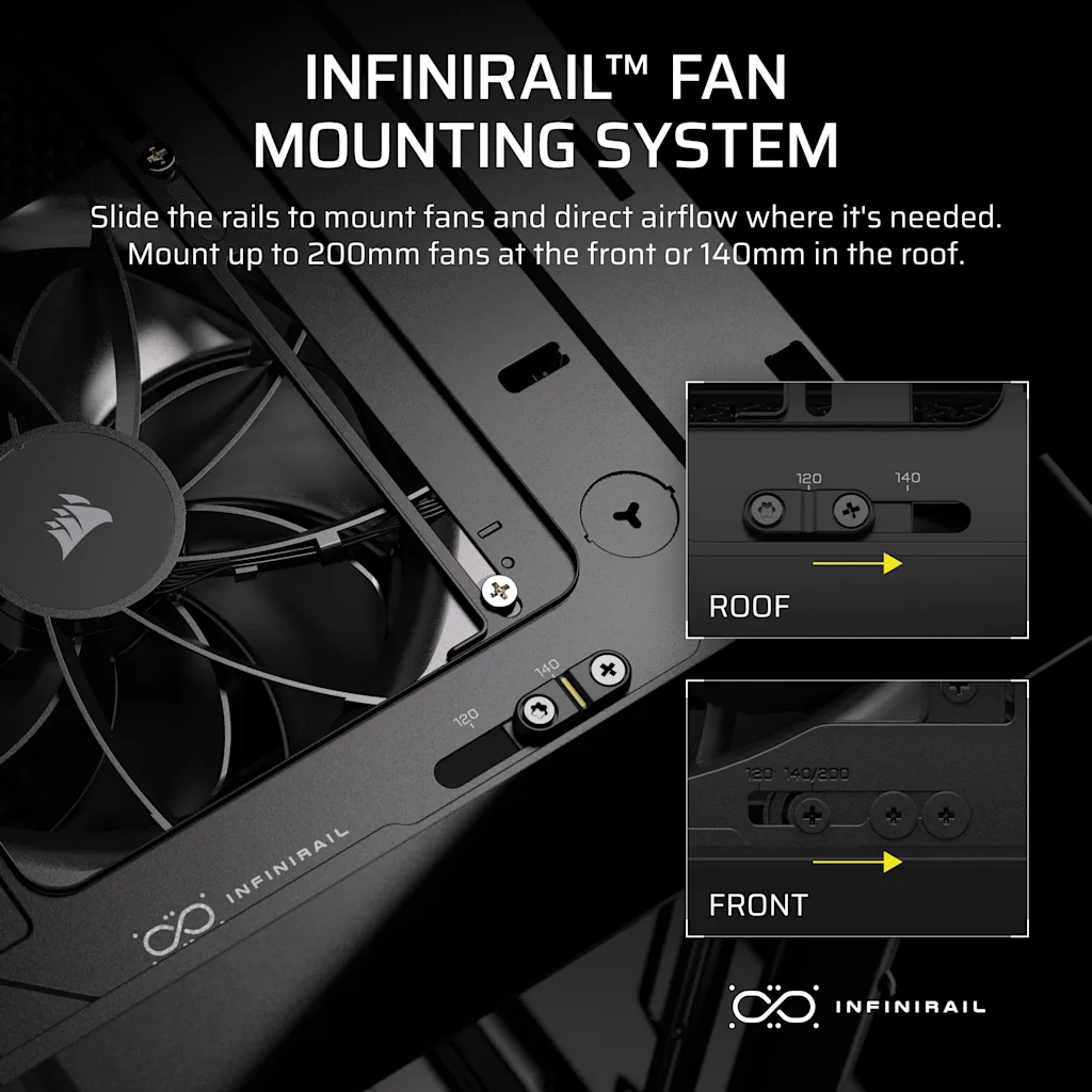 Corsair WARTHOG RS Airflow Mid-Tower PC Case - Olive Drab thumbnail 7