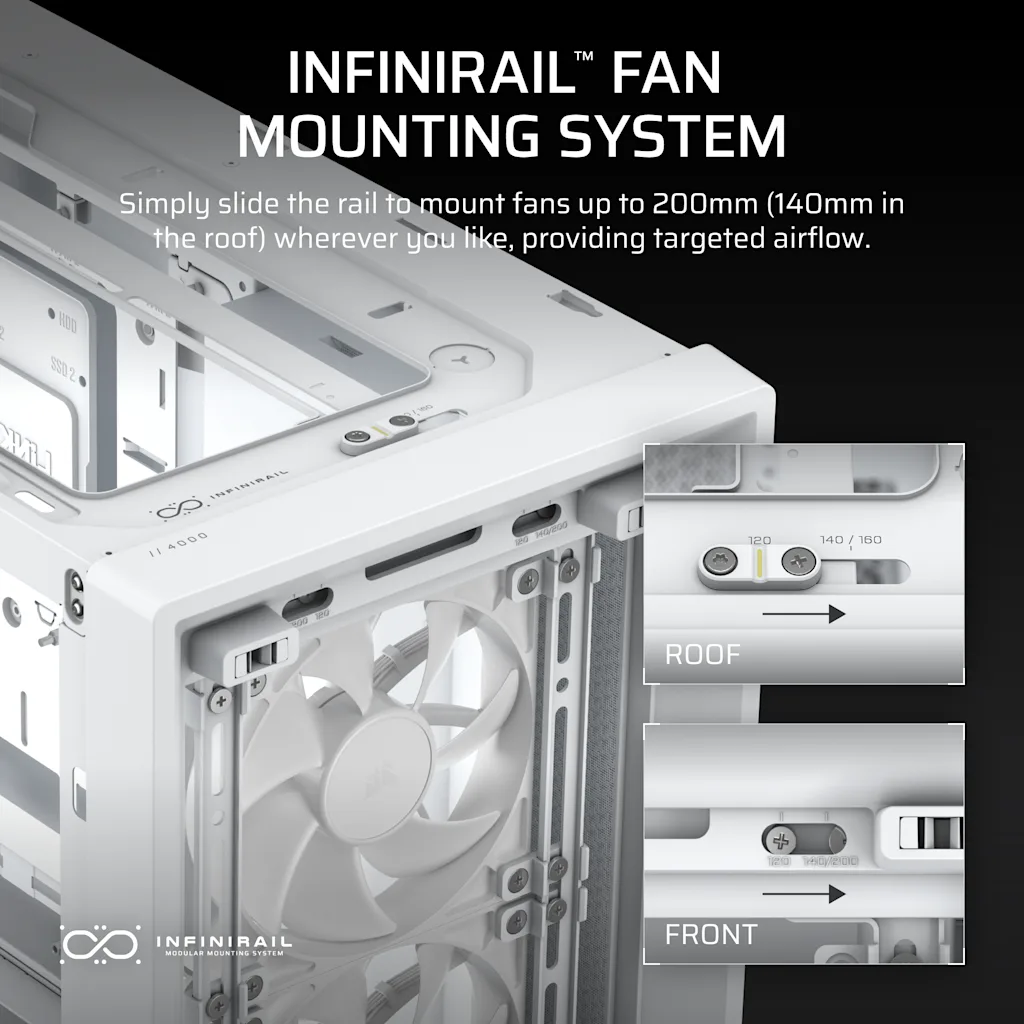FRAME 4000D RS Modular Mid-Tower PC Case - White