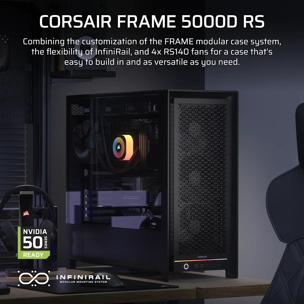 PCケース(自作PC用) CORSAIR FRAME 5000D FRAME 5000D RS High-Airflow Mid-Tower PC Case