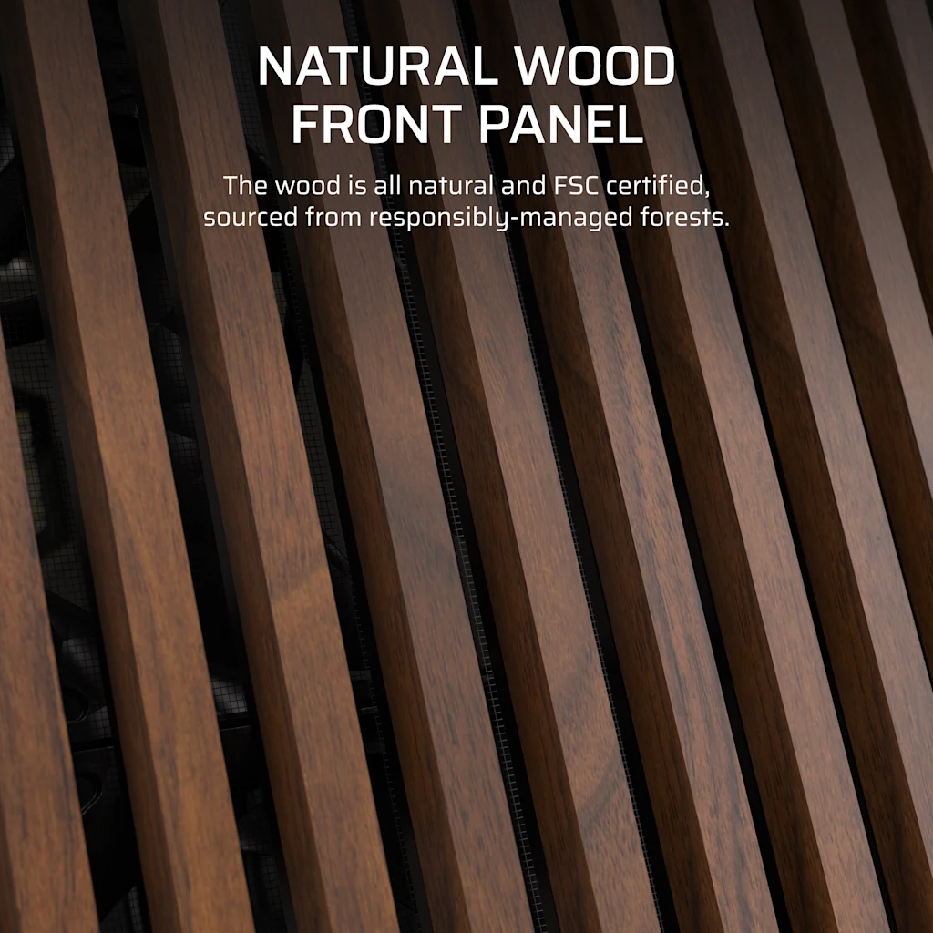 Corsair FRAME 5000D WOOD RS Modular Mid-Tower PC Case - Black/Walnut thumbnail 3