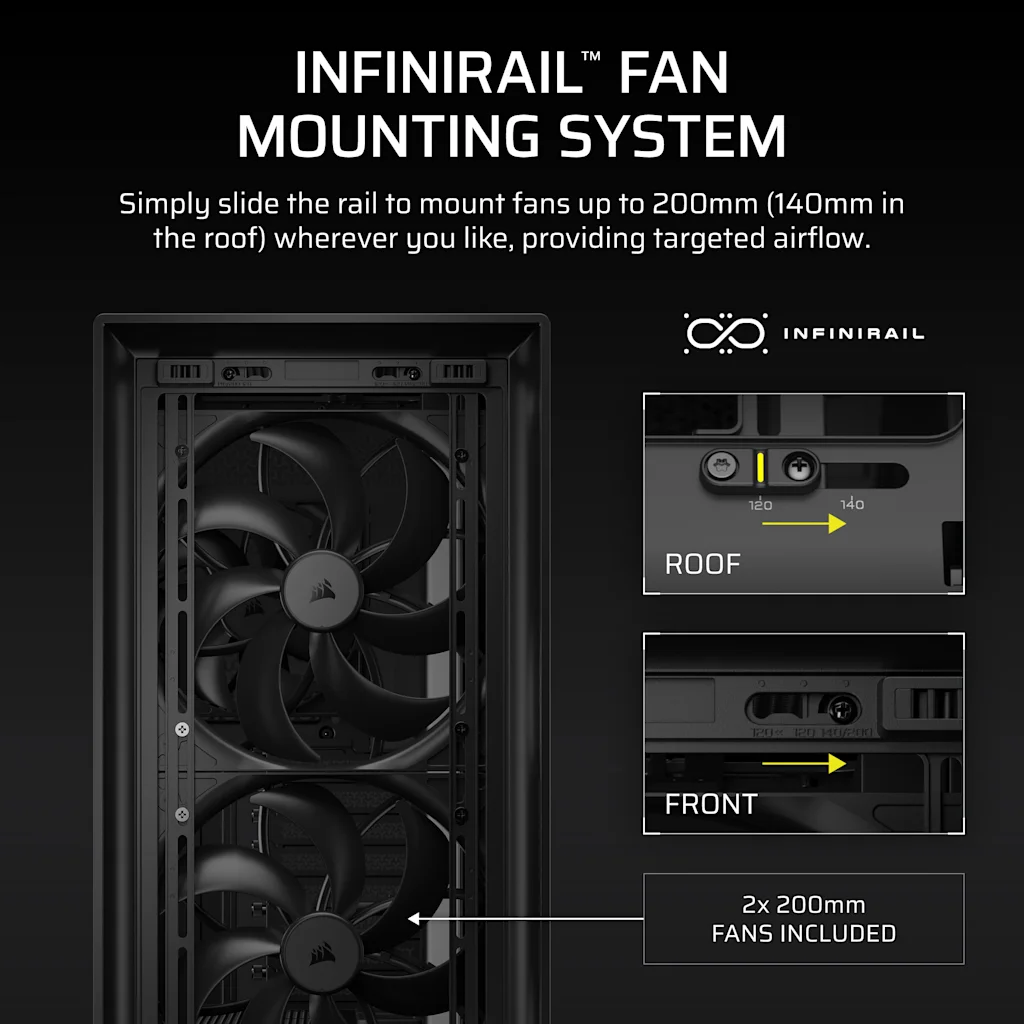 Corsair FRAME 5000D WOOD RS Modular Mid-Tower PC Case - Black/Walnut thumbnail 4