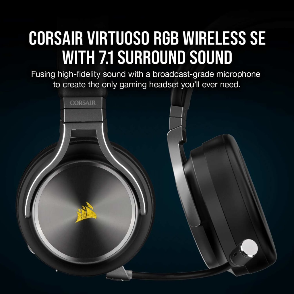 Corsair VIRTUOSO RGB Wireless SE Headset, Gunmetal, Refurbished
