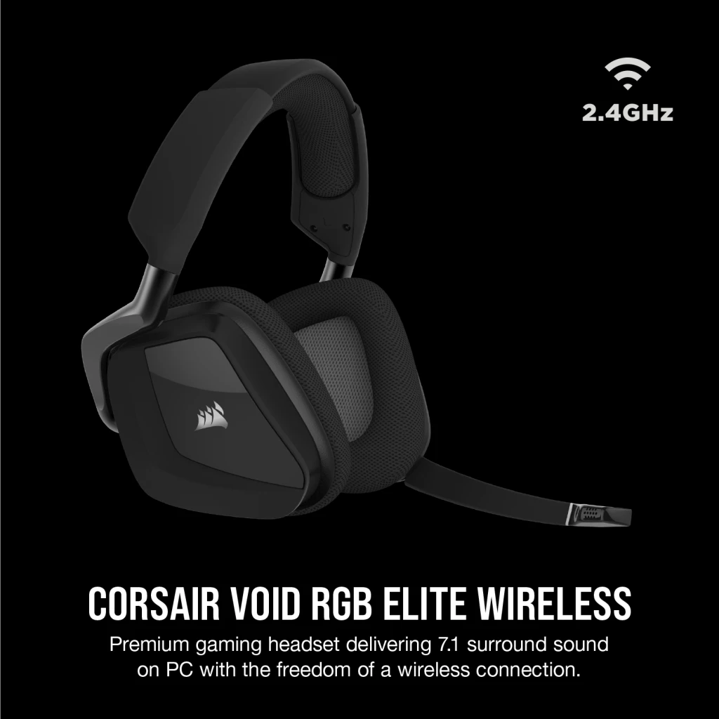 Corsair VOID RGB ELITE Wireless Headset Carbon Refurbish