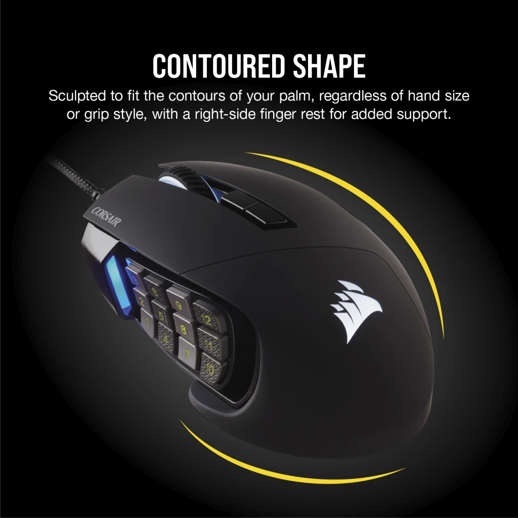 SCIMITAR RGB ELITE Optical MOBA/MMO Gaming Mouse (Refurbished)