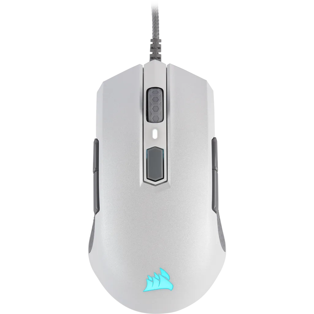 M55 RGB PRO Ambidextrous Multi-Grip Gaming Mouse — White (Refurbished)