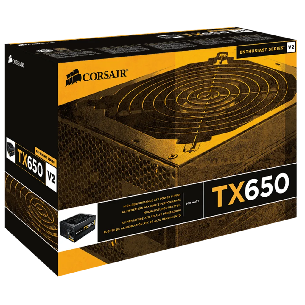 中古パーツ】 CORSAIR TX650 CMPSU-650TXV2 650W 電源ユニット 電源BOX
