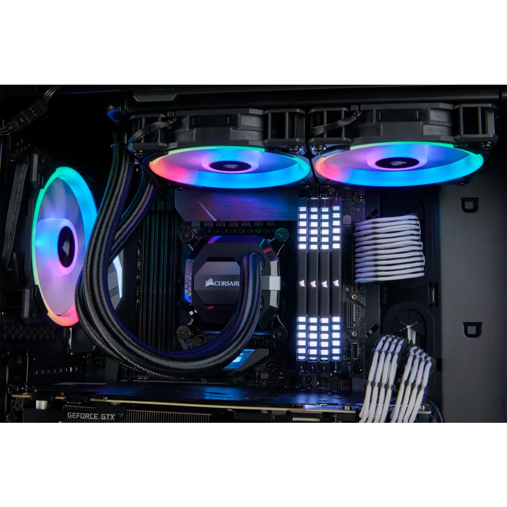 Corsair LL Series, LL120 RGB, 120mm Dual Light Loop RGB LED Fan, 3 Fan Pack with Lighting Node PRO Refurbish Corsair LL Series, LL120 RGB, 120mm Dual Light Loop RGB LED Fan, 3 Fan Pack with Lighting Node PRO Refurbish